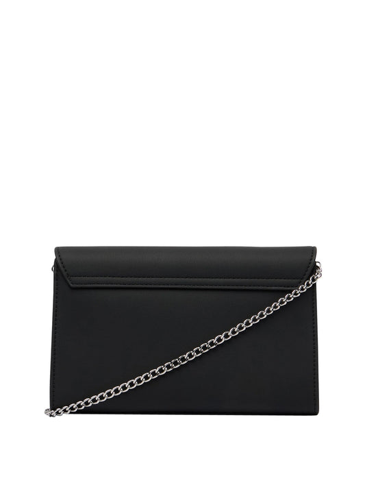 MOSCHINO PRECOLLECTION Moschino Borsa A Mano Logo Frontale Nero Nero/Nickel