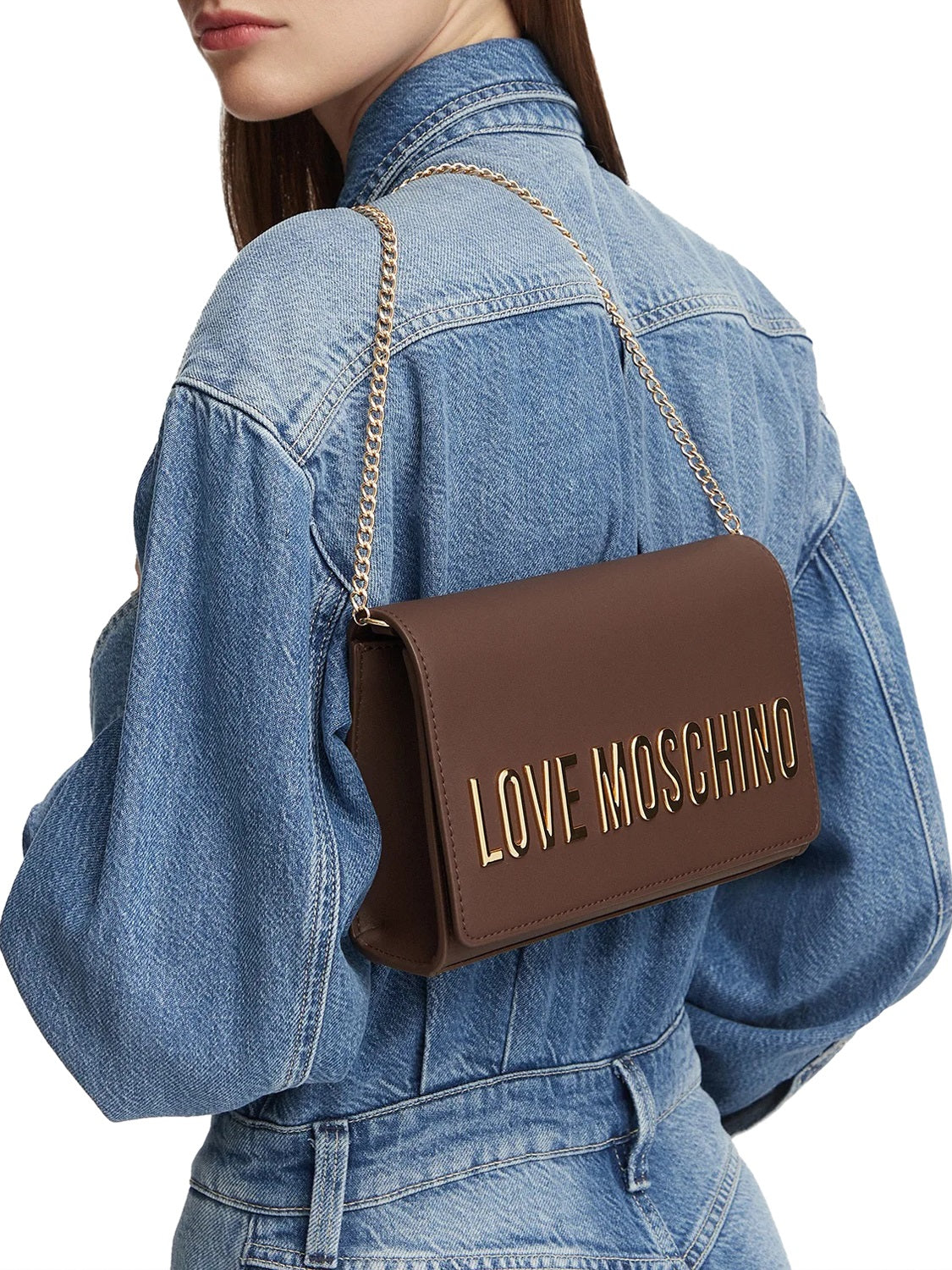MOSCHINO PRECOLLECTION Moschino Borsa A Mano Logo Frontale Marrone Marrone