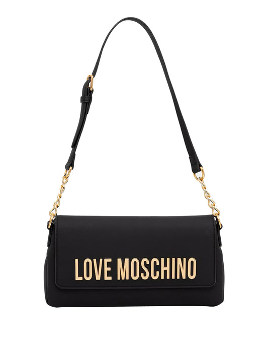MOSCHINO PRECOLLECTION Moschino Borsa A Mano Logo Frontale Nero Nero/oro