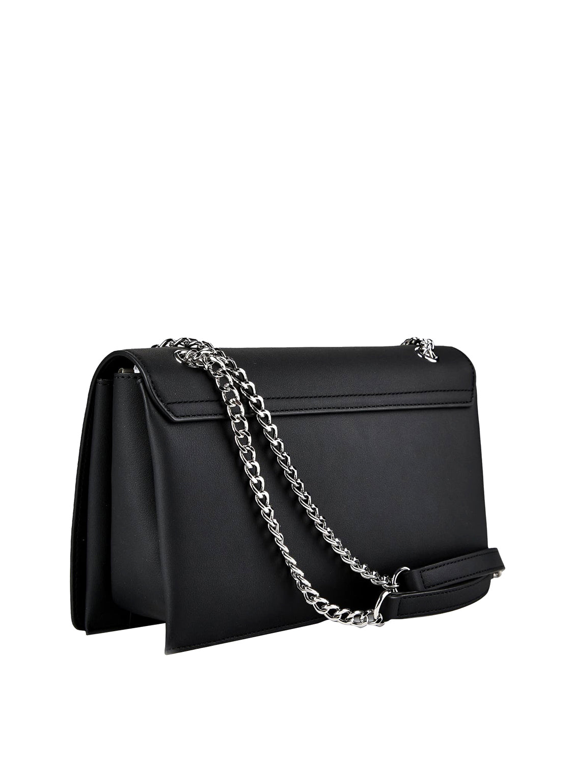 MOSCHINO PRECOLLECTION Moschino Borsa a Tracolla Logo Frontale Nero Nero/Nickel
