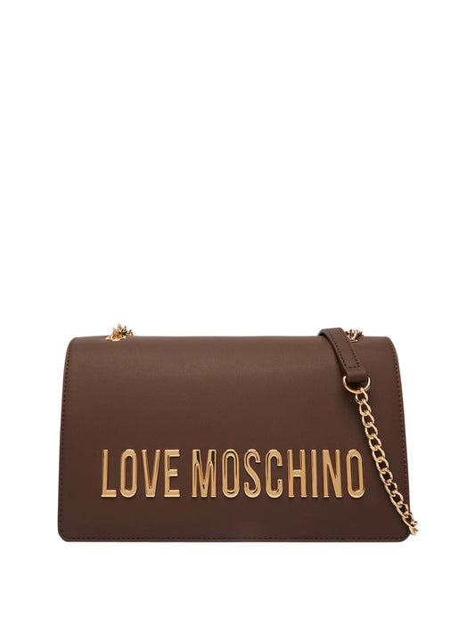 MOSCHINO PRECOLLECTION Moschino Borsa a Tracolla Logo Frontale Marrone Marrone