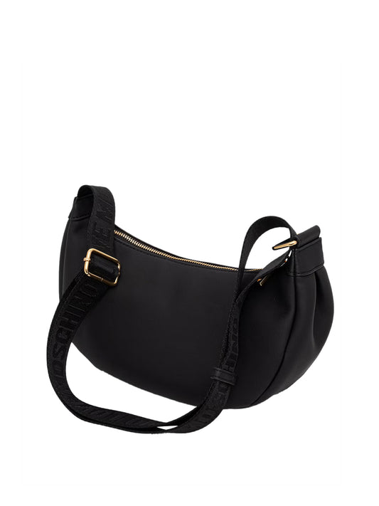 MOSCHINO PRECOLLECTION Moschino Borsa A Tracolla Logo Frontale Nero Nero/oro