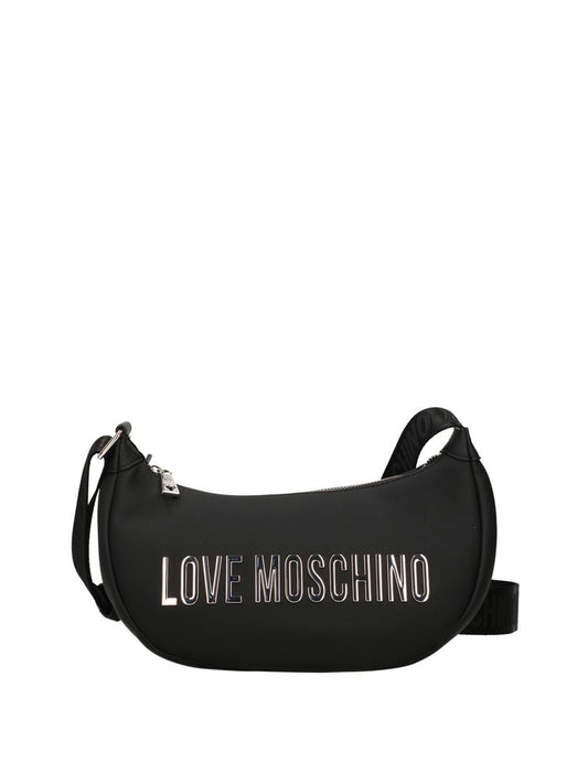 MOSCHINO PRECOLLECTION Moschino Borsa A Tracolla Logo Frontale Nero Nero/Nickel
