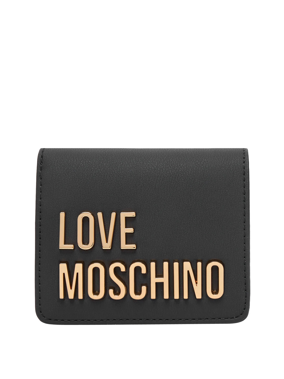 MOSCHINO PRECOLLECTION Moschino Portafoglio Logo Frontale Nero Nero/oro