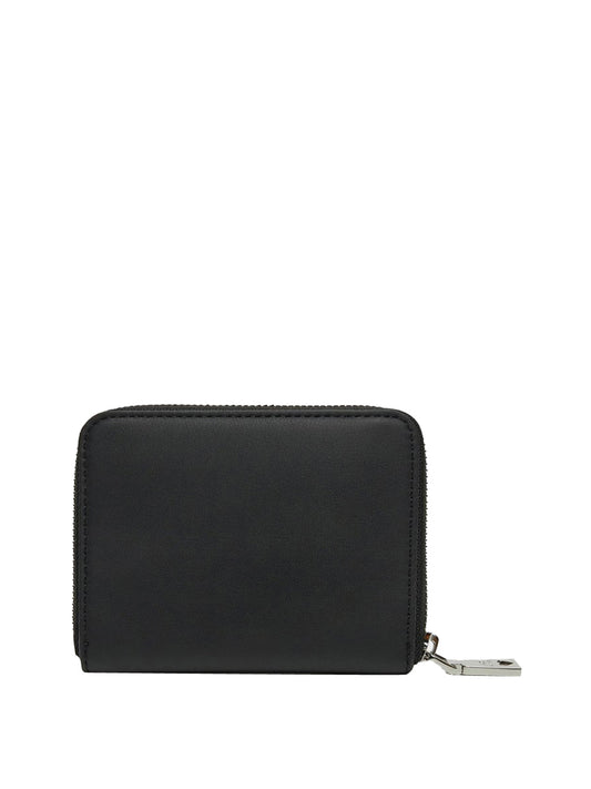 MOSCHINO PRECOLLECTION Moschino Portafoglio Logo Frontale Nero Nero/Nickel