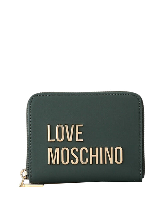 Moschino Portafoglio Moschino Logo Frontale Verde Verde
