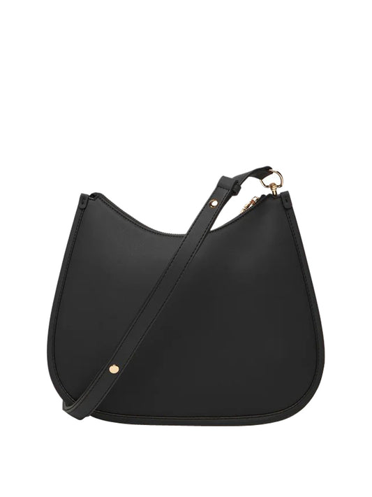 MOSCHINO STC Borsa A Spalla Logo Frontale Nero Nero