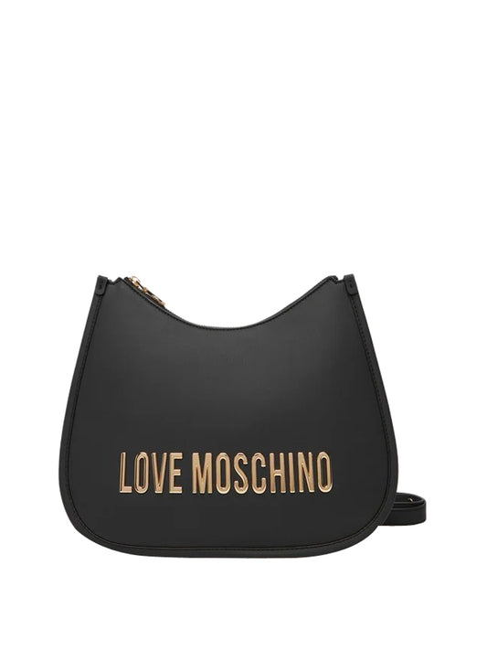 MOSCHINO STC Borsa A Spalla Logo Frontale Nero Nero