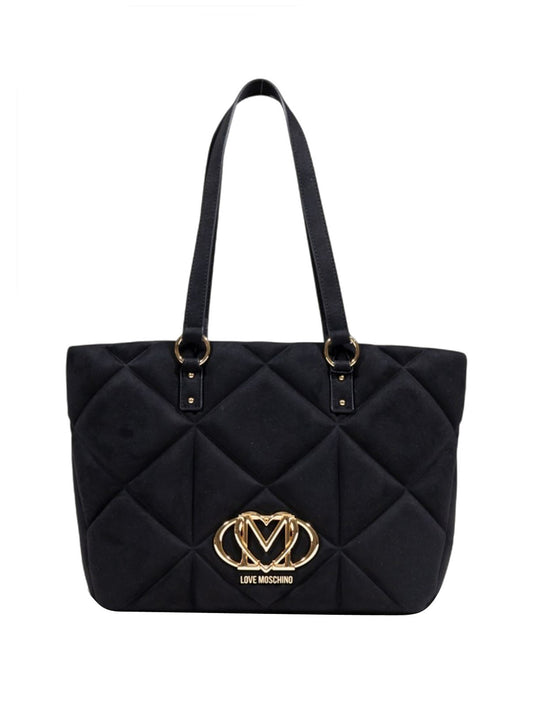 MOSCHINO STC Borsa Embossed Velour Pl Moschino - Nero Nero