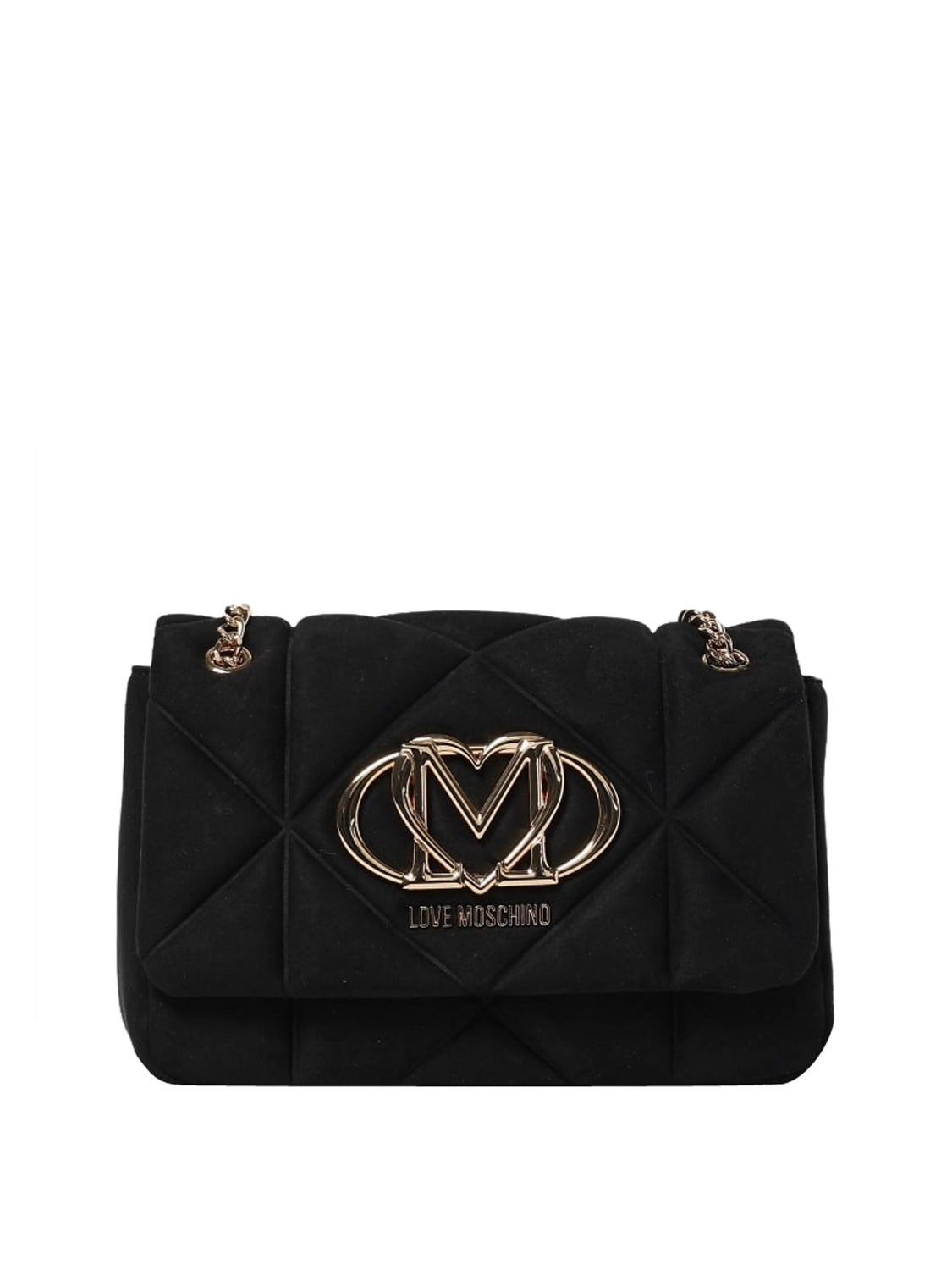MOSCHINO STC Borsa Embossed Velour Pl Moschino - Nero Nero
