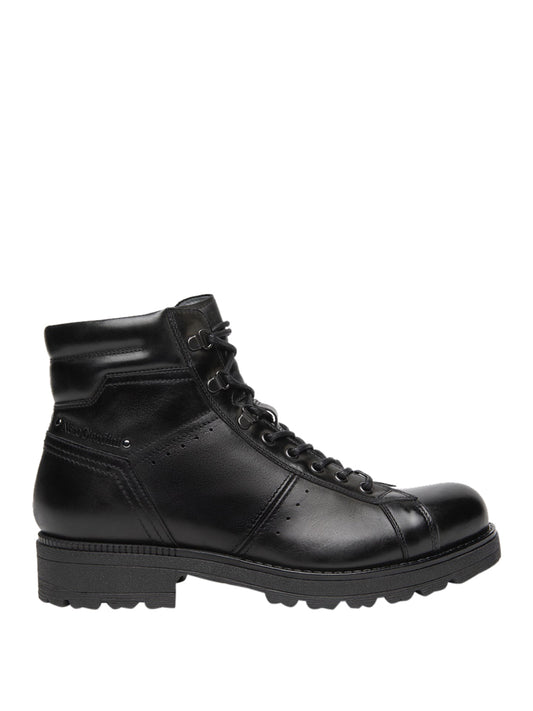 NERO GIARDINI Stivaletti Nero Giardini Uomo in Pelle Nero Nero