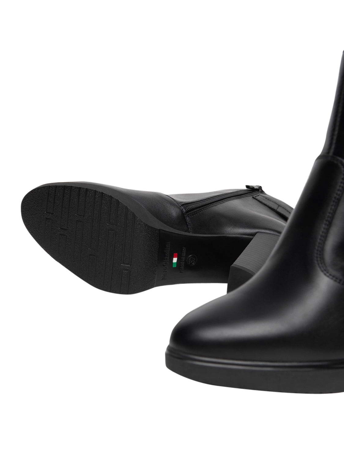 NERO GIARDINI Tronchetti Nero Giardini Donna in Pelle Nero Nero