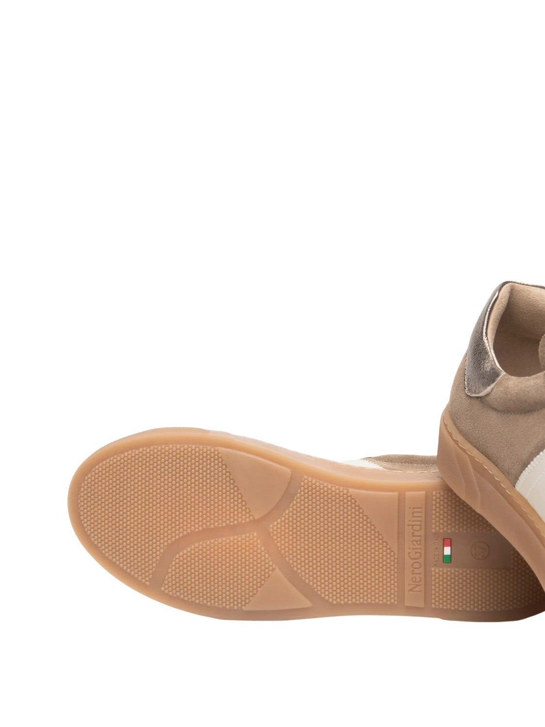 NERO GIARDINI Sneakers in Suede e Pelle Nero Giardini - Beige Castoro