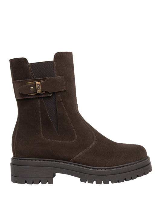 NERO GIARDINI Stivaletti Chelsea Nero Giardini Donna in Suede Testa Di Moro T.Di Moro