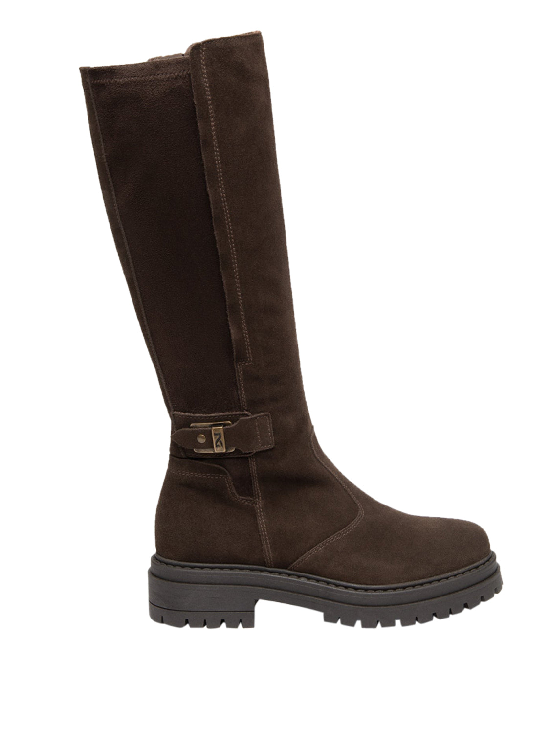 NERO GIARDINI Stivali Donna Nero Giardini in Suede e Materiale Tecnico Testa Di Moro T.Di Moro
