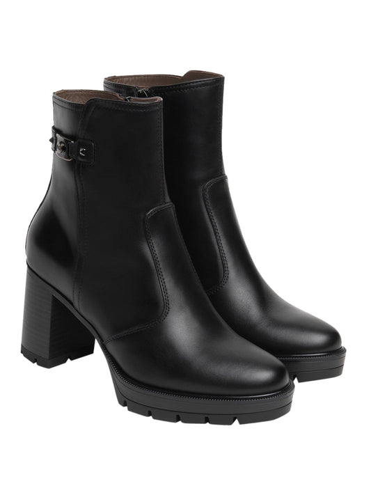 NERO GIARDINI Nero Giardini Tronchetti Donna in Pelle Nero Nero