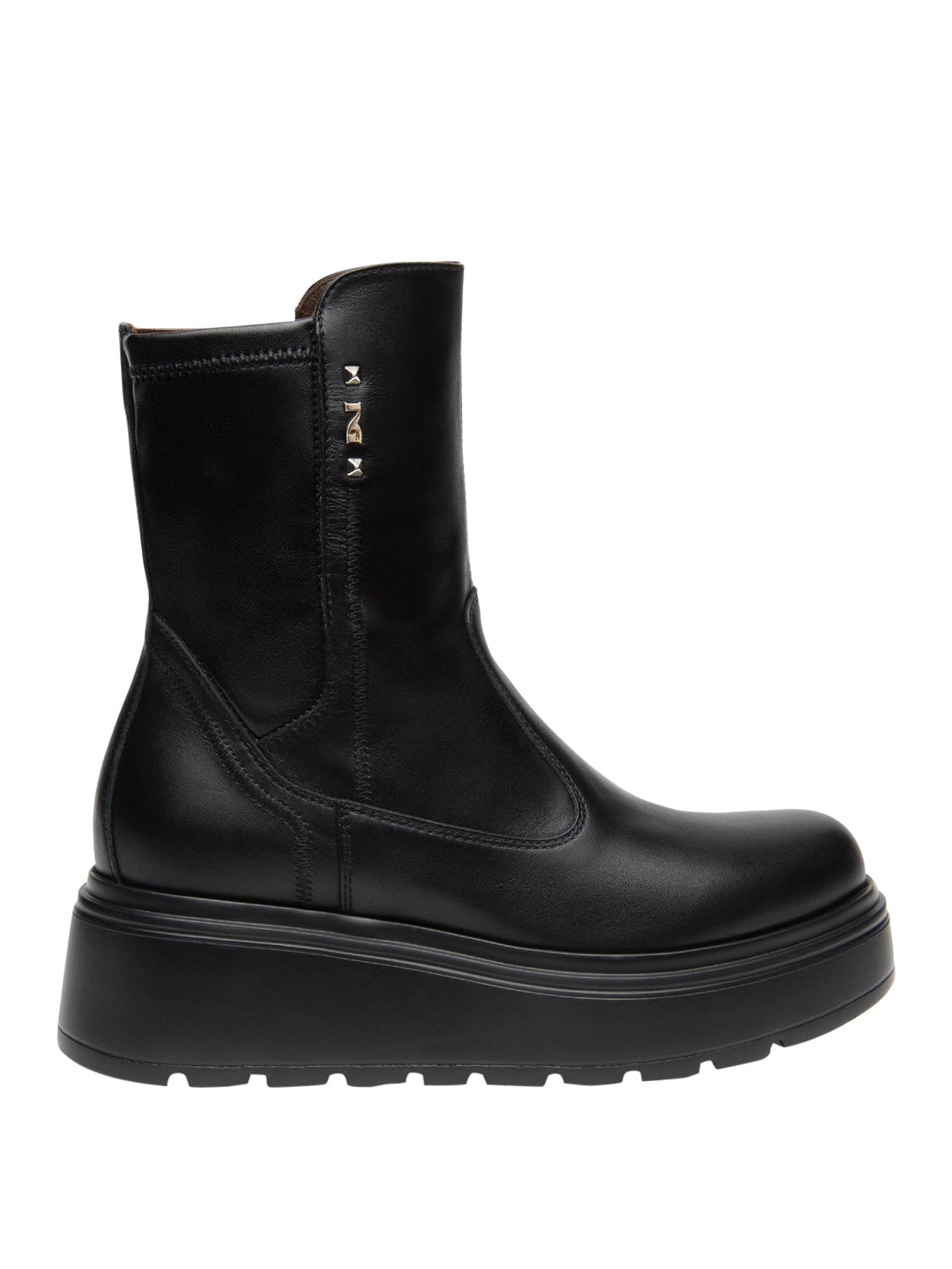 NERO GIARDINI Nero Giardini Stivalett Donna in Pelle e Materiale Tecnico Nero Nero