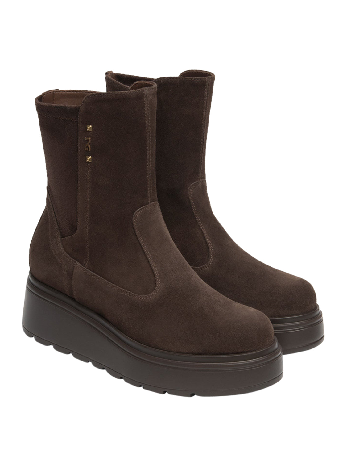 NERO GIARDINI Nero Giardini Stivaletti Donna in Suede e Materiale Tecnico Testa Di Moro T.Di Moro