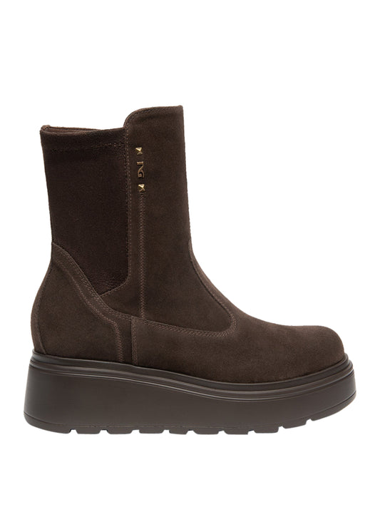 NERO GIARDINI Nero Giardini Stivaletti Donna in Suede e Materiale Tecnico Testa Di Moro T.Di Moro