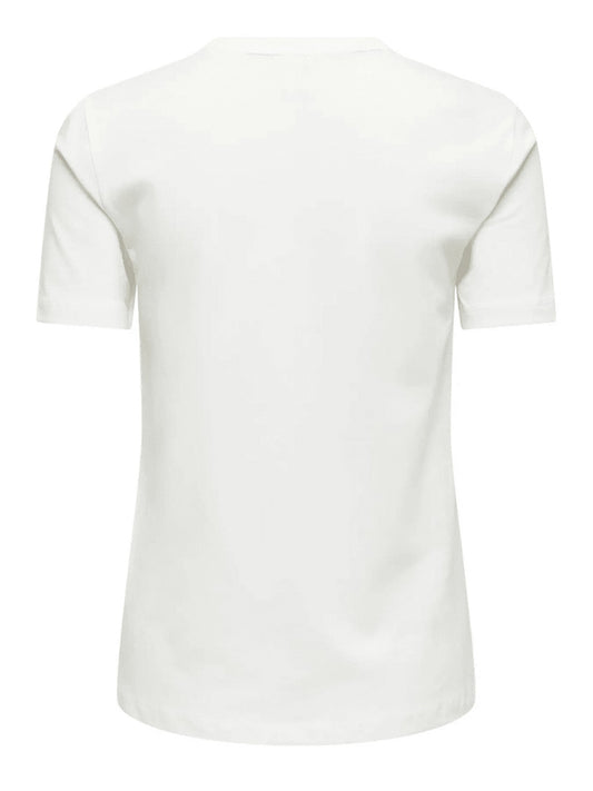 ONLY DROP4 Only T-Shirt Dancer Dog Ride Bianco WHITE