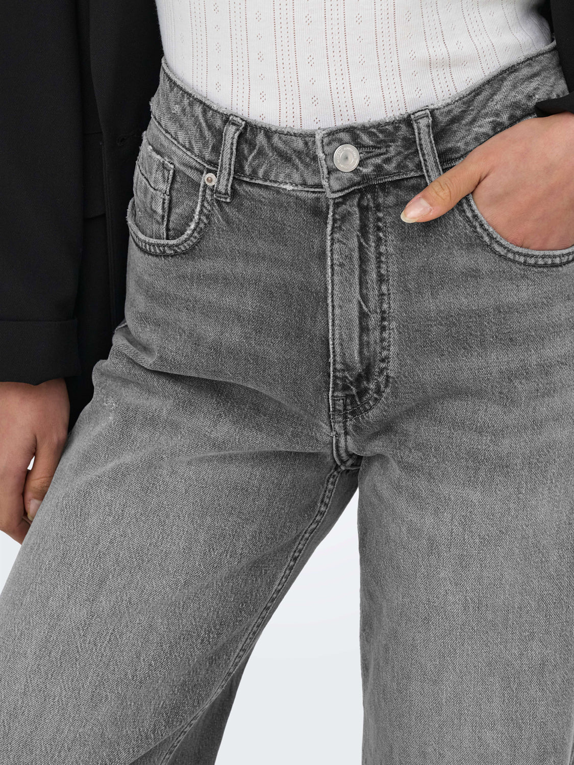 ONLY DROP4 Only Jeans Onljuicy Hw Wide Dnm Tai870 - Grigio GREY