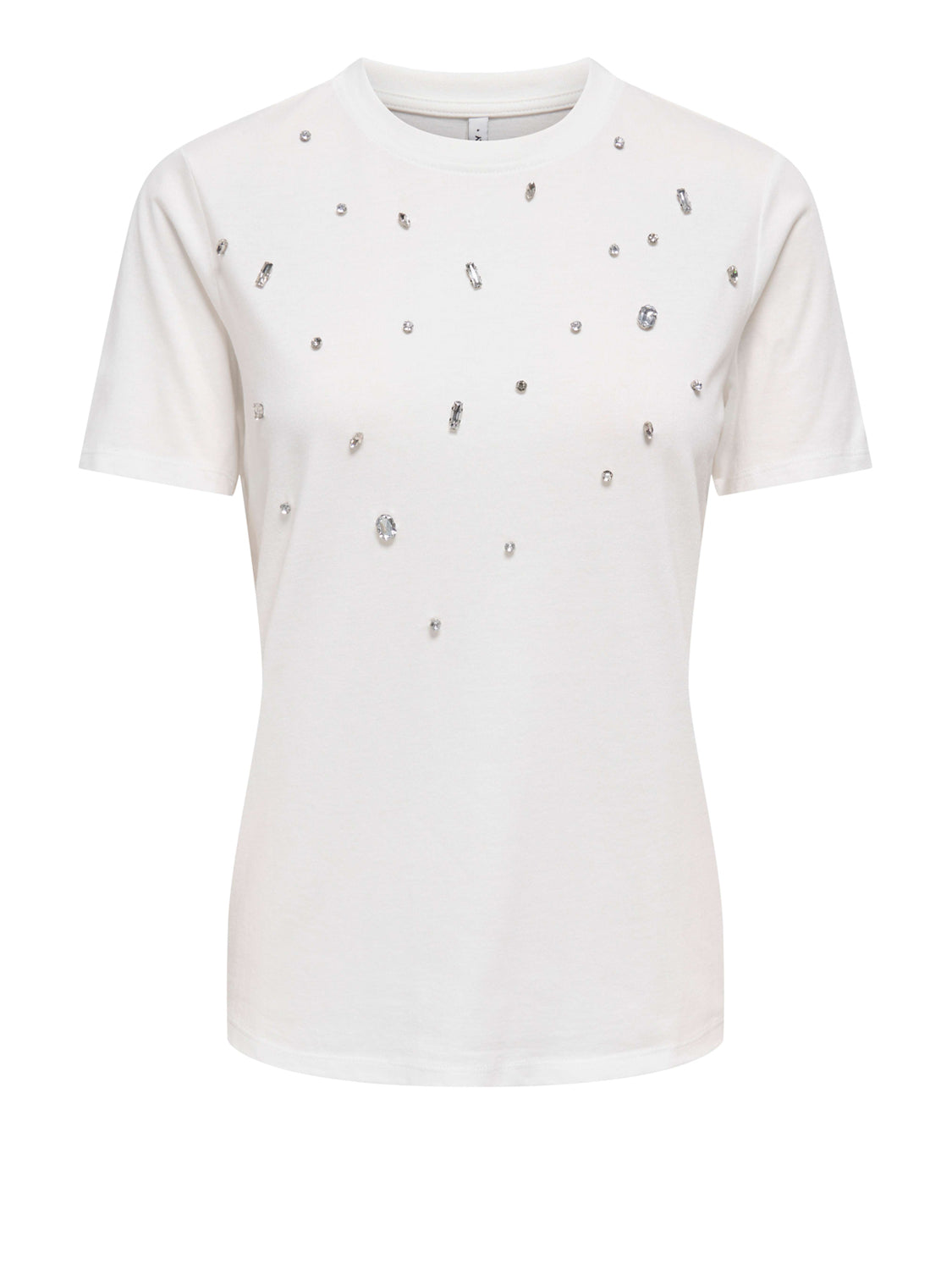 ONLY DROP4 Only T-Shirt Onlsanja Neck Bling - Bianco WHITE