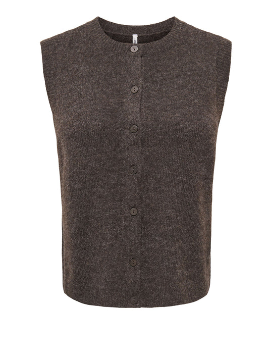 ONLY DROP4 Gilet Only Onlolivia Sl Button - Grigio GREY