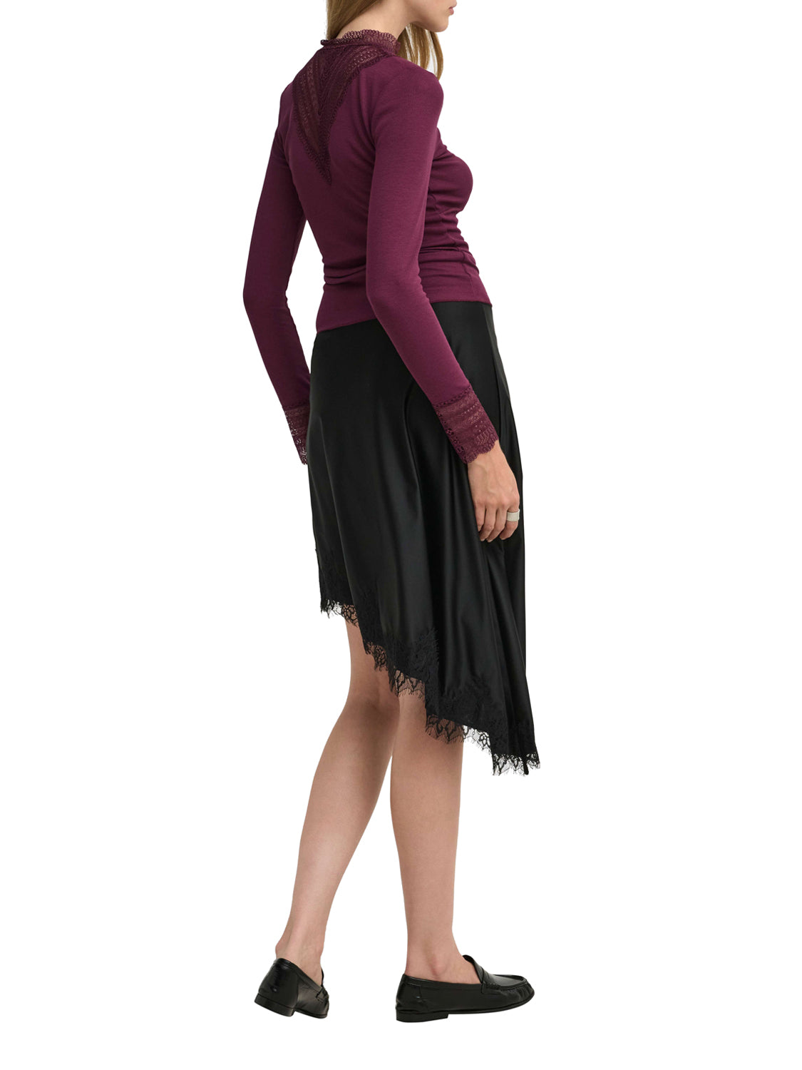 ONLY DROP5 Maglia Only Onltilde - Bordeaux PURPLE