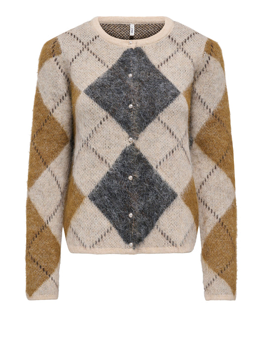 ONLY DROP5 Cardigan Only Onlnoeme Ls O-Neck Knt - Grigio GREY