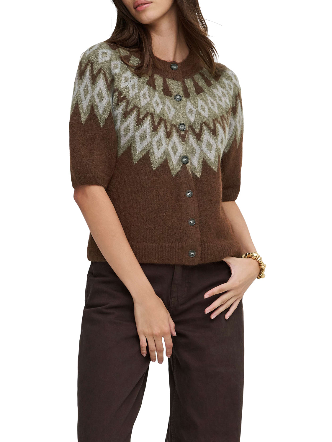 ONLY DROP5 Cardigan Onlreykja Marrone BROWN