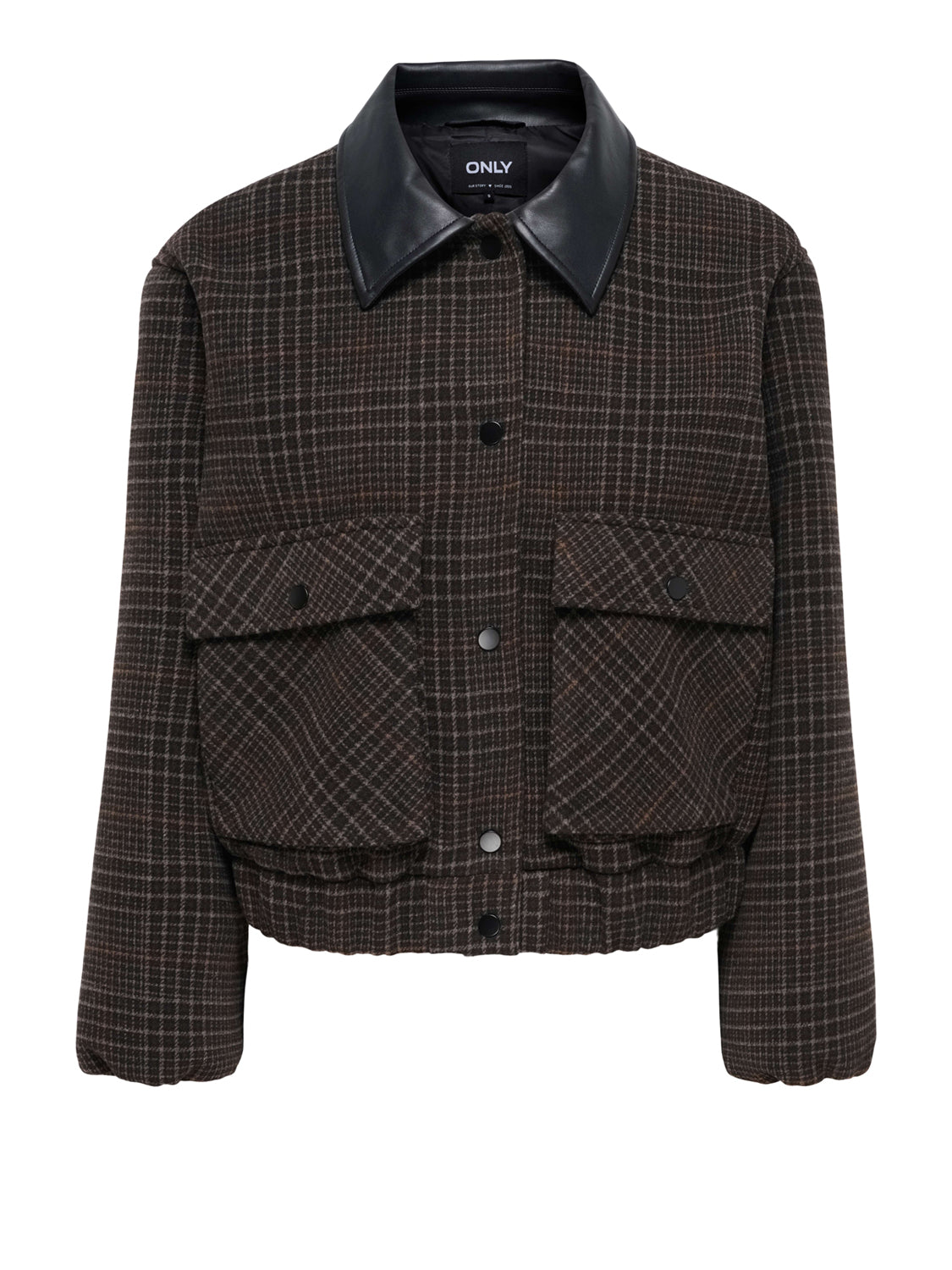 ONLY DROP5 Only Giubbotto Onlmika Check Bomber - Nero BLACK