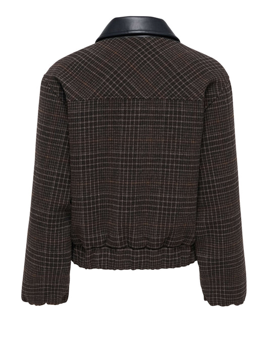 ONLY DROP5 Only Giubbotto Onlmika Check Bomber - Nero BLACK