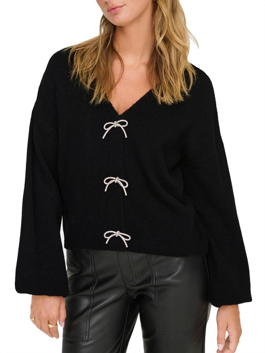 Only Cardigan con Fiocchi Glitter ONLY - Nero BLACK