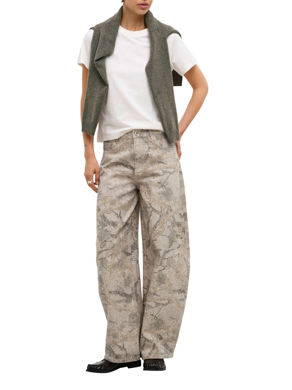 ONLY DROP7 Pantalone Cargo Donna - Grigio GREY