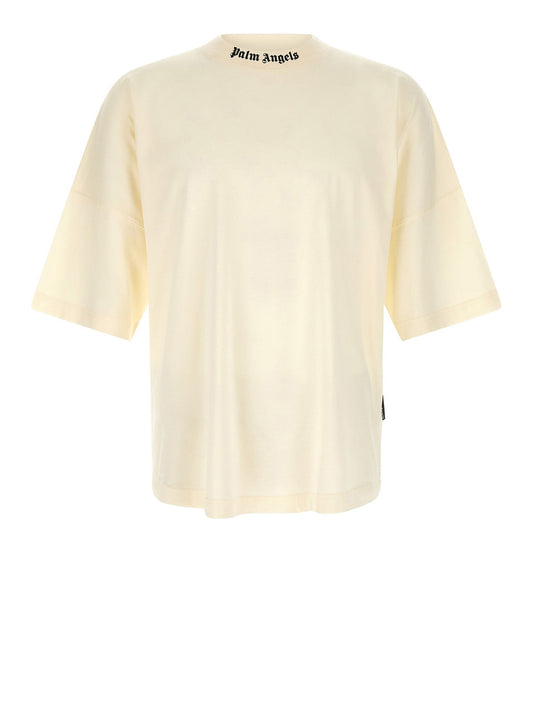 PALM ANGELS Dsquared T-Shirt Classic Logo Over Tee Bianco Off White - Black