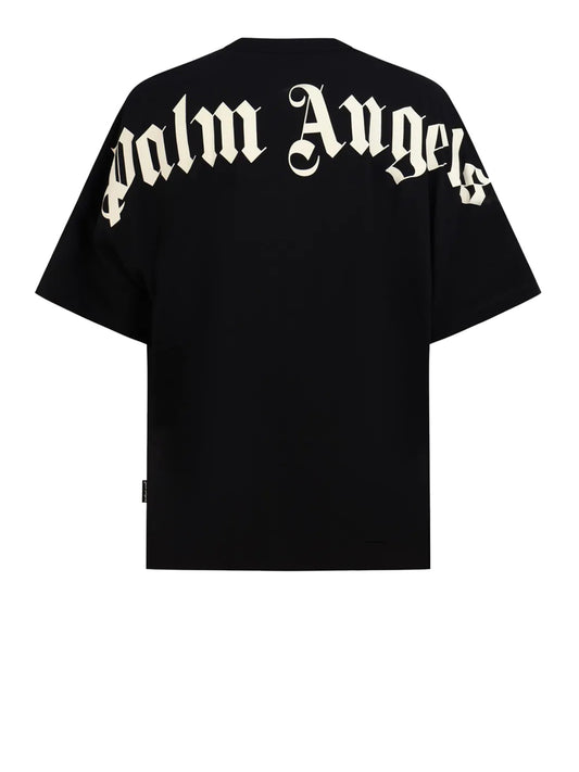 PALM ANGELS T-Shirt Palm Angels Classic Logo Over Tee - Nero Black - Off White