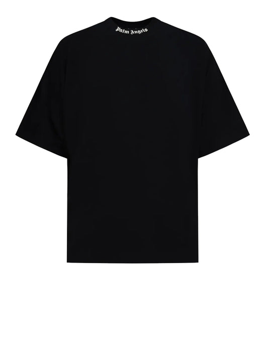 PALM ANGELS T-Shirt Palm Angels Classic Logo Over Tee - Nero Black - Off White