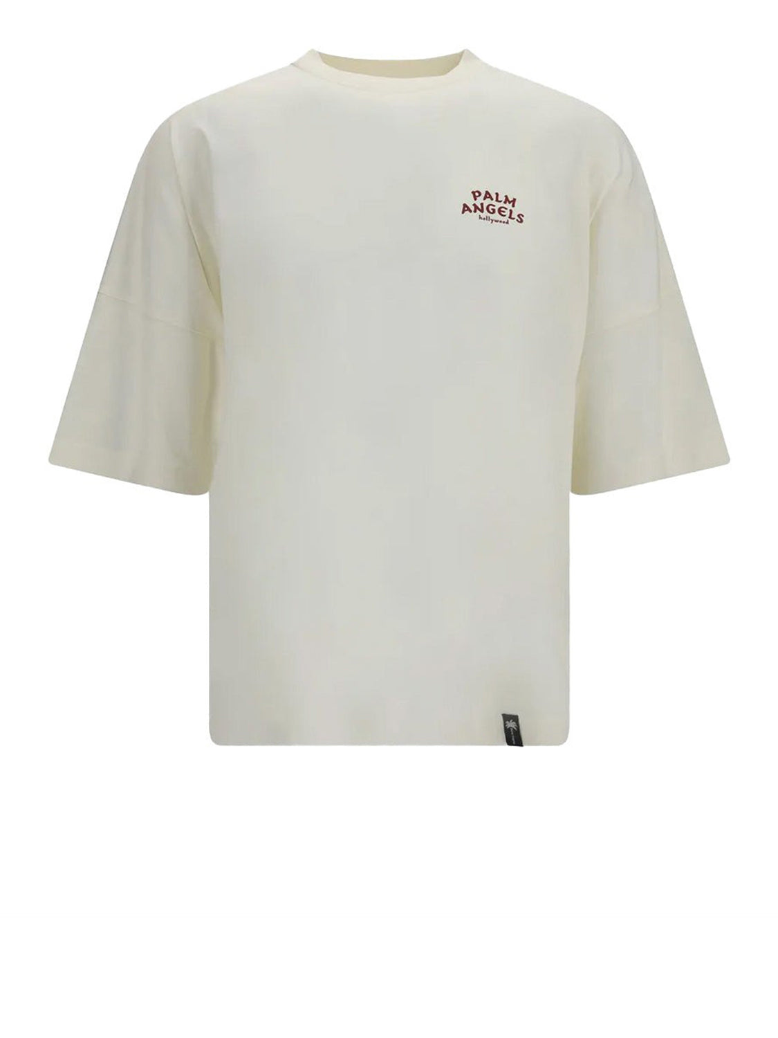 PALM ANGELS T-Shirt Stampa Palm Drift Back Over Tee Bianco Off White - Red