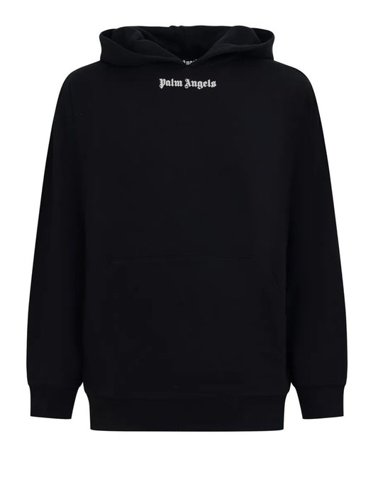 PALM ANGELS Felpa Palm Angels Classic Logo Over Hoodie - Nero Black - Off White