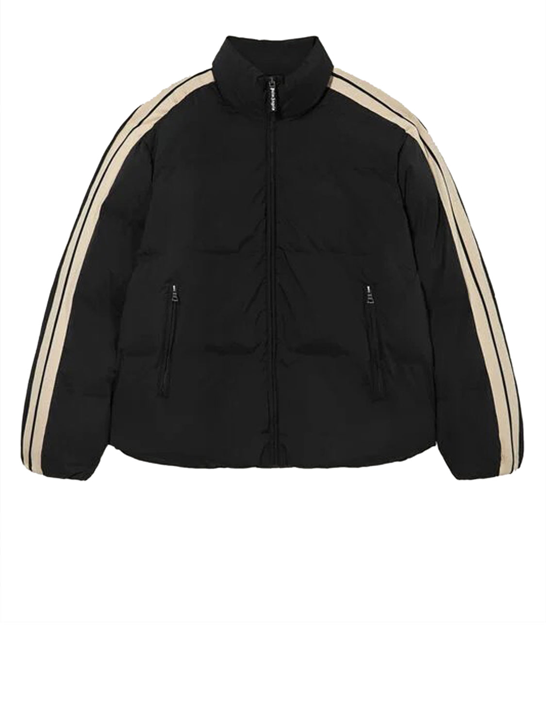 PALM ANGELS Piumino Classic Logo Track Puffer Jacket Palm Angels - Nero/Bianco Black - Off White
