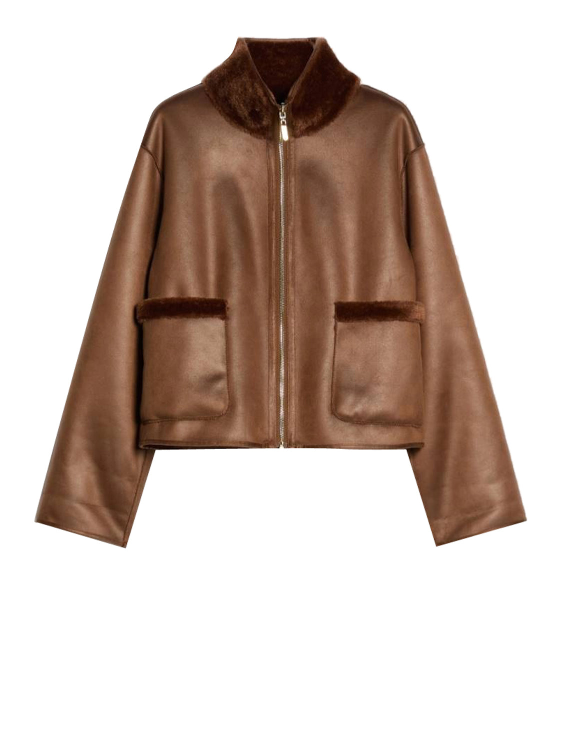 PENNY BLACK BLACK Giacca Penny Black Boxy Fit Reversibile Marrone Tabacco