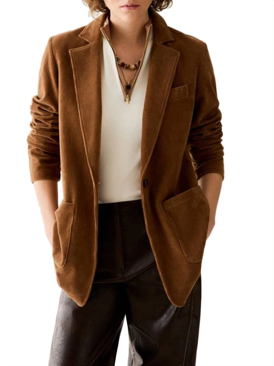 PENNY BLACK FREEDOM Blazer Penny Black In Jersey Velluto Cammello Cammello
