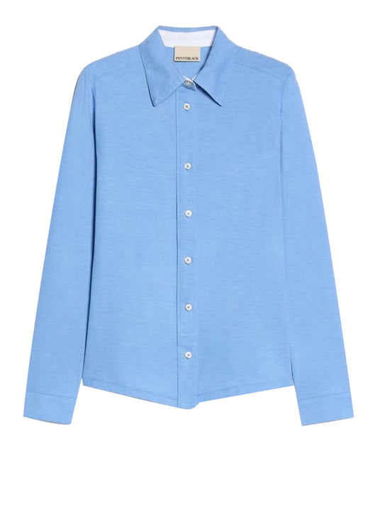 PENNY BLACK FREEDOM Camicia Slim Penny Black In Jersey Di cotone - Azzurro Azzurro