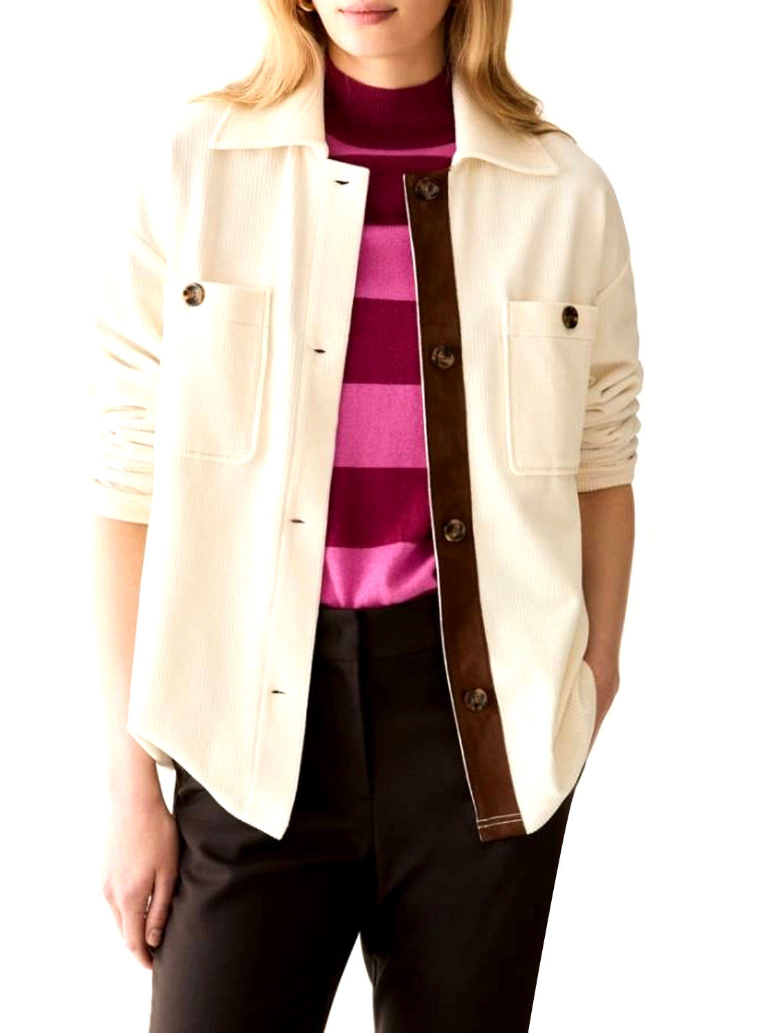 PENNY BLACK FREEDOM Giacca Penny Black Camicia in jersey velluto - Panna Panna