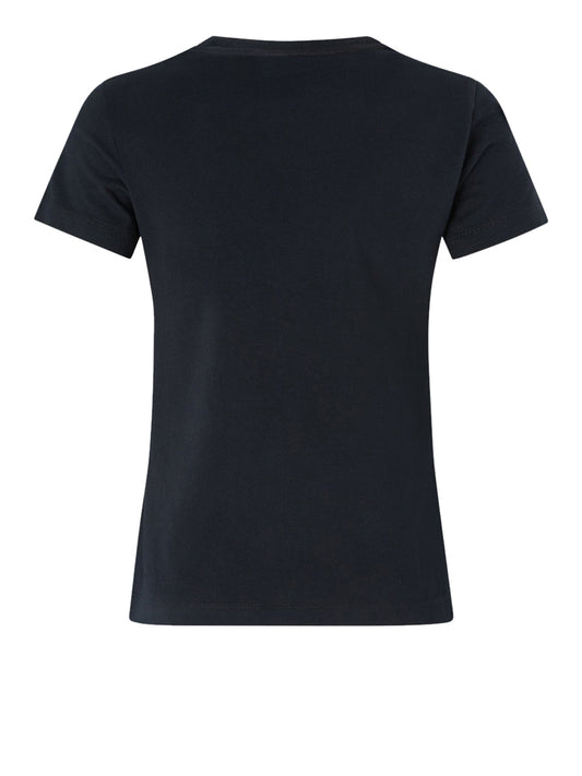 PINKO T-Shirt Bussolotto Pinko Jersey Logo Nero Nero Limousine