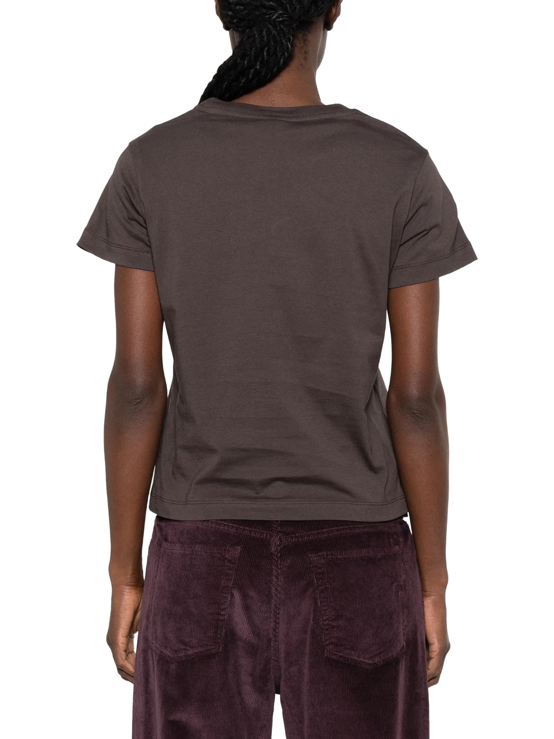 PINKO Pinko T-Shirt Basico Jersey Logo Marrone Marrone Testa Moro