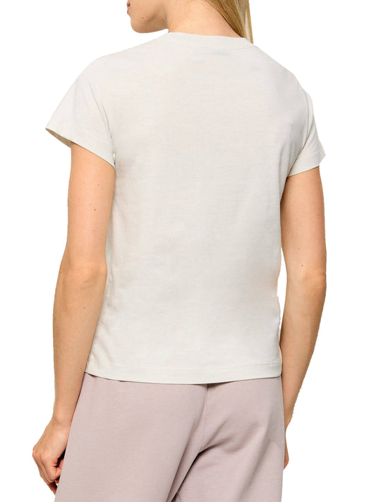PINKO Pinko T-Shirt Basico Jersey Logo Bianco Grigio Bianco Giglio