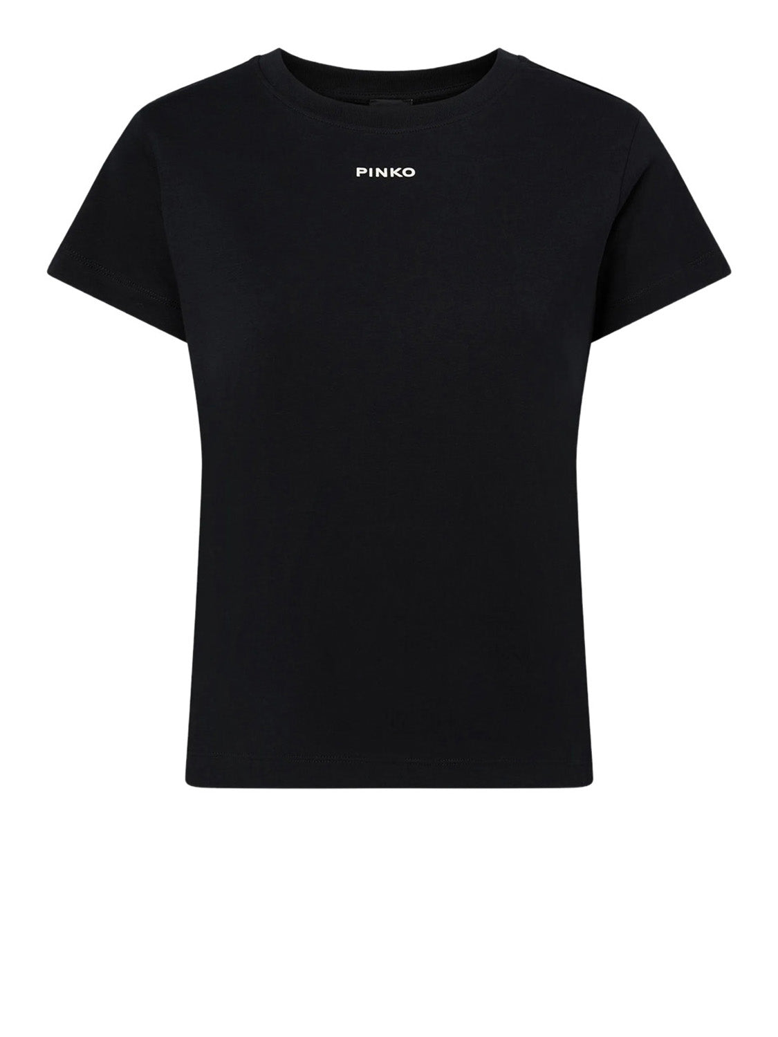 PINKO T-Shirt Pinko Basico Jersey Logo Nero Nero Limousine
