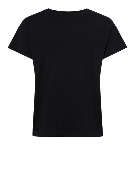PINKO T-Shirt Pinko Basico Jersey Logo Nero Nero Limousine