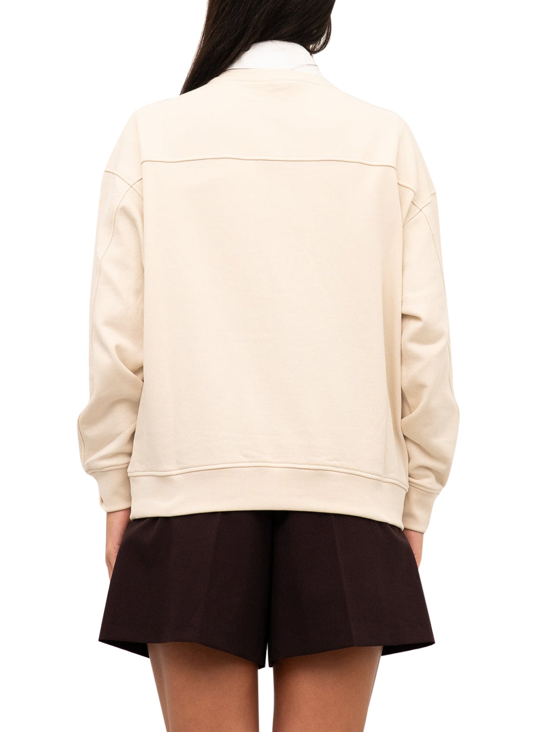 PINKO Pinko Felpa Nelly Ricamo Logo Beige Beige Betulla